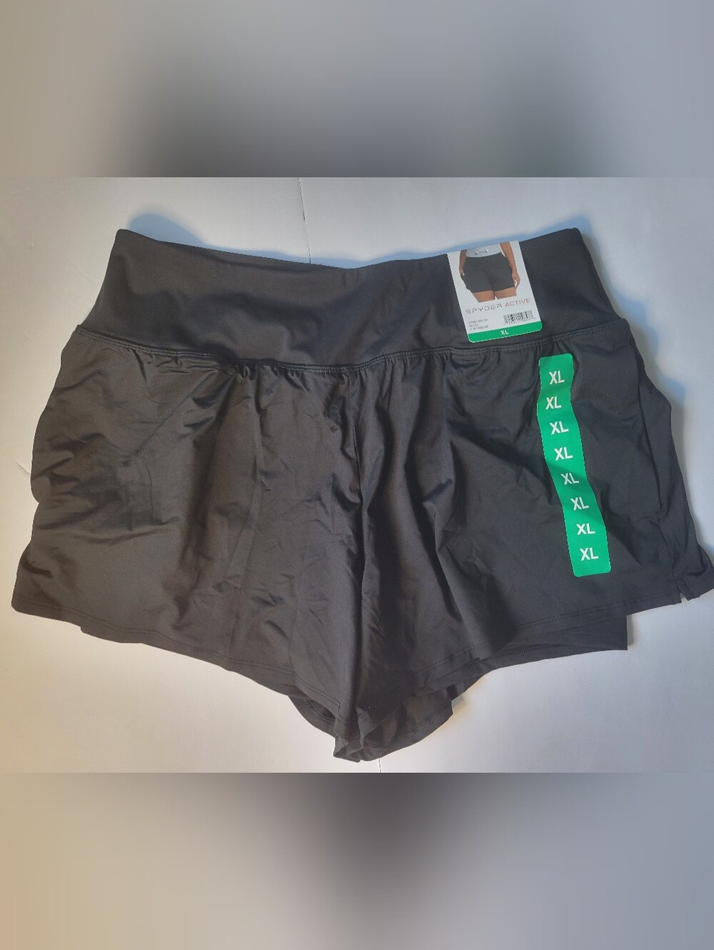 Spyder Black Athletic Shorts with Wide Waistband